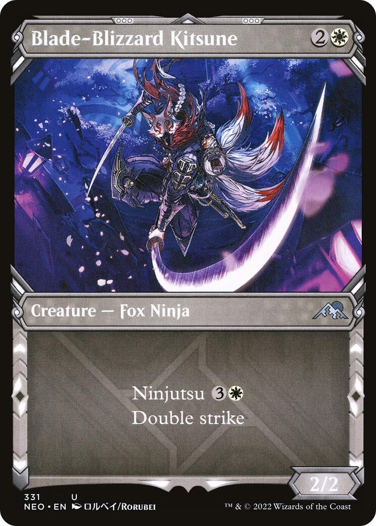 Image for Blade-Blizzard Kitsune (Showcase) (Kamigawa: Neon Dynasty) (331) - Magic: The Gathering
