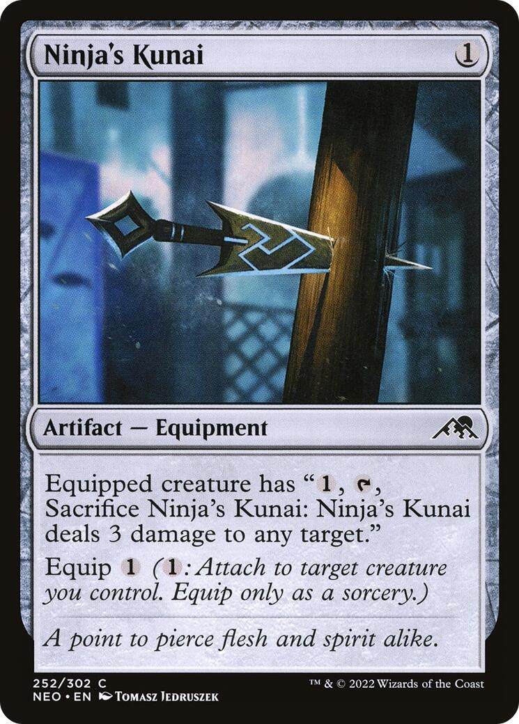 Image for Ninja's Kunai (Kamigawa: Neon Dynasty) (252) - Magic: The Gathering