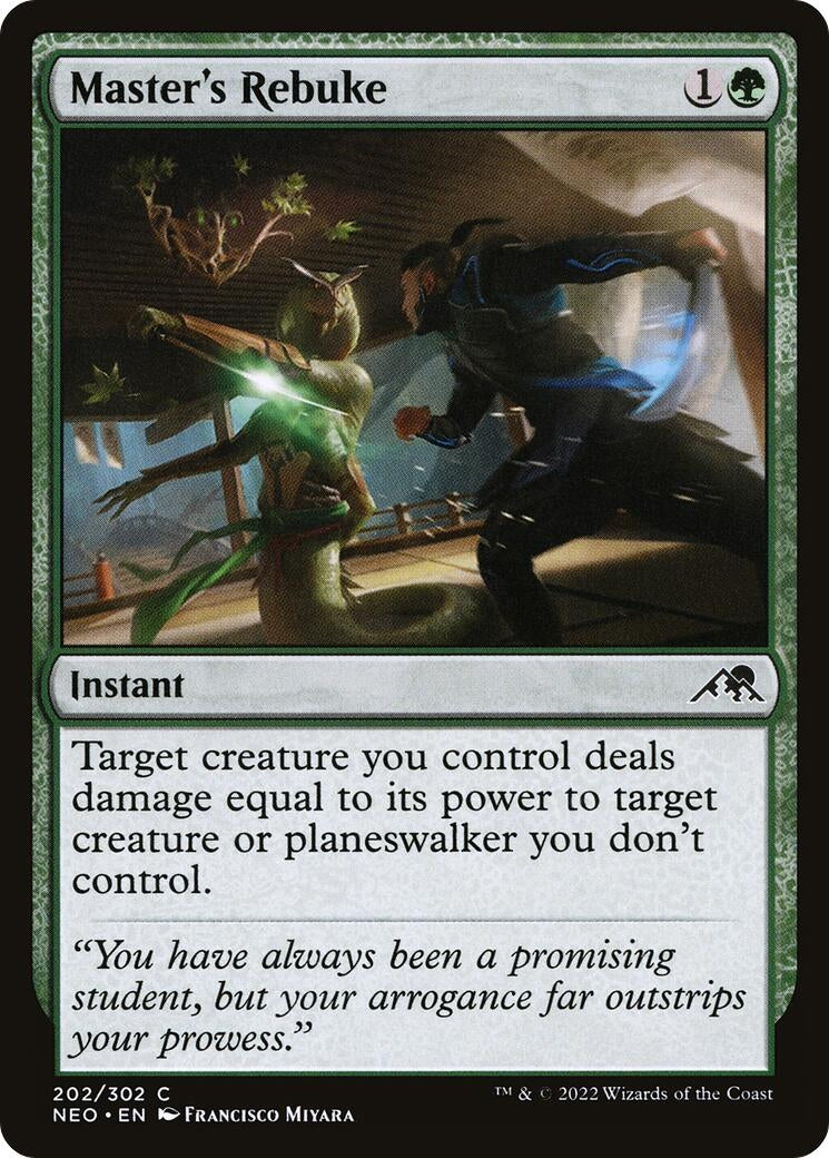 Image for Master's Rebuke (Kamigawa: Neon Dynasty) (202) - Magic: The Gathering