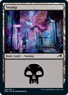 Image for Swamp (288) (Kamigawa: Neon Dynasty) (288) - Magic: The Gathering
