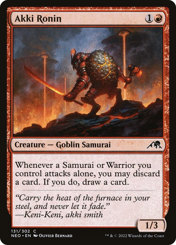 Image for Akki Ronin (Kamigawa: Neon Dynasty) (131) - Magic: The Gathering