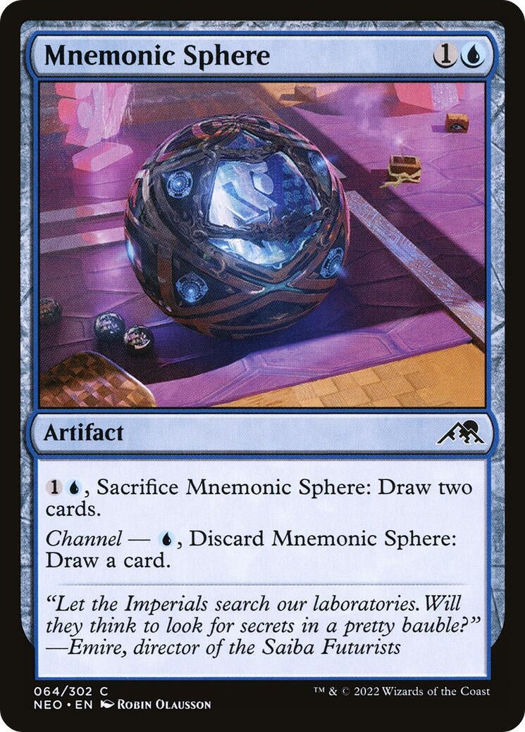 Image for Mnemonic Sphere (Kamigawa: Neon Dynasty) (64) - Magic: The Gathering