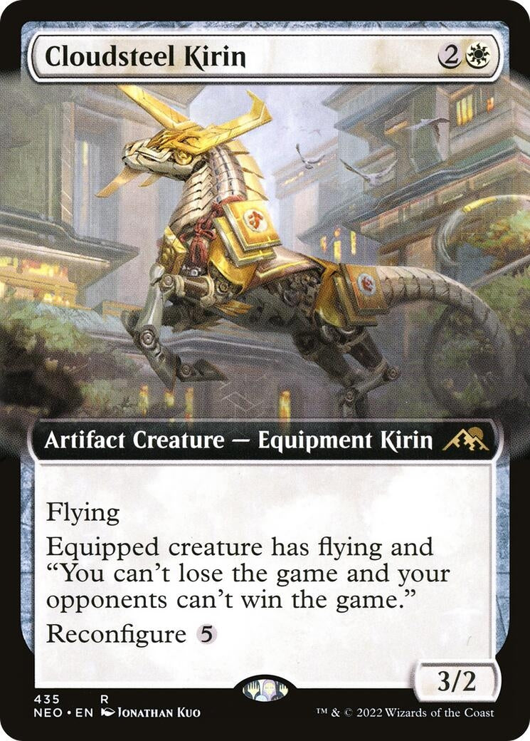 Image for Cloudsteel Kirin (Extended Art) (Kamigawa: Neon Dynasty) (435) - Magic: The Gathering