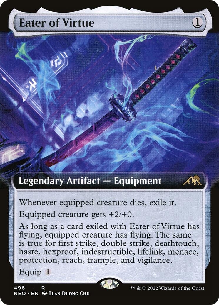 Image for Eater of Virtue (Extended Art) (Kamigawa: Neon Dynasty) (496) - Magic: The Gathering