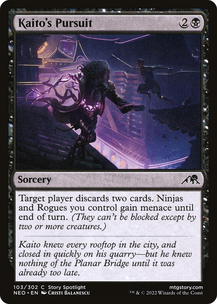 Image for Kaito's Pursuit (Kamigawa: Neon Dynasty) (103) - Magic: The Gathering