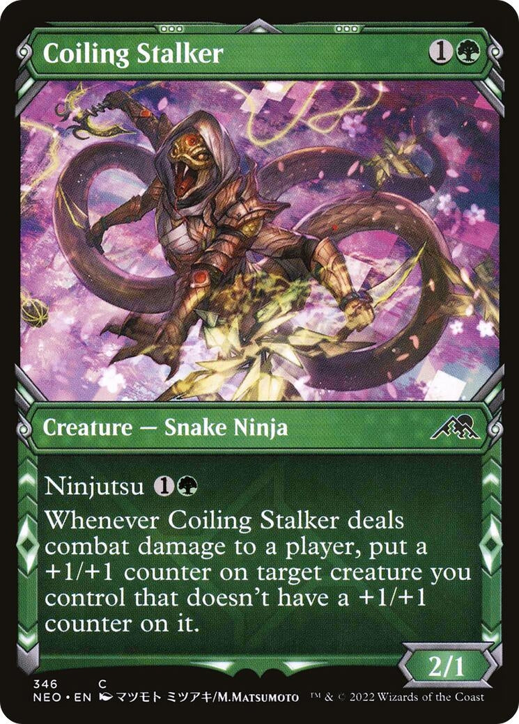 Image for Coiling Stalker (Showcase) (Kamigawa: Neon Dynasty) (346) - Magic: The Gathering