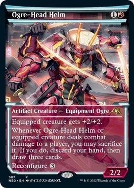 Image for Ogre-Head Helm (Showcase) (Kamigawa: Neon Dynasty) (387) - Magic: The Gathering