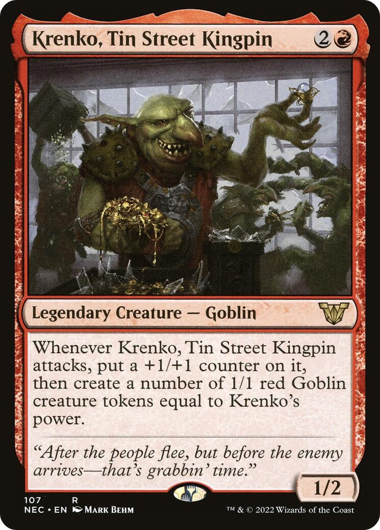 Image for Krenko, Tin Street Kingpin (Commander: Kamigawa: Neon Dynasty) (107) - Magic: The Gathering