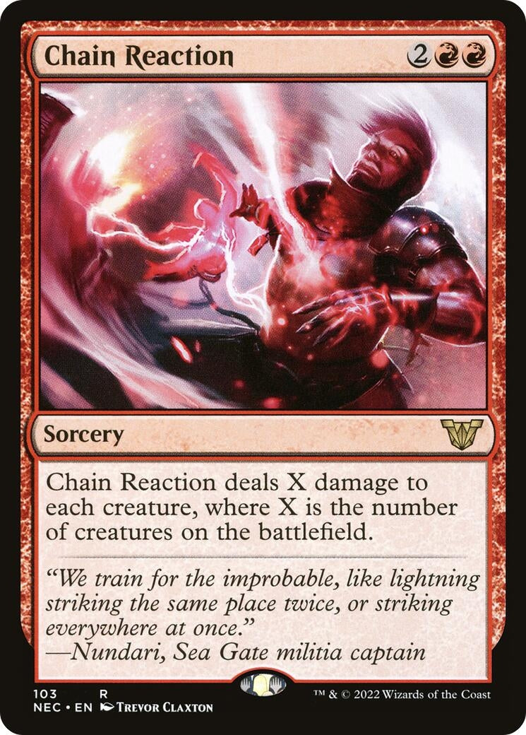 Image for Chain Reaction (Commander: Kamigawa: Neon Dynasty) (103) - Magic: The Gathering