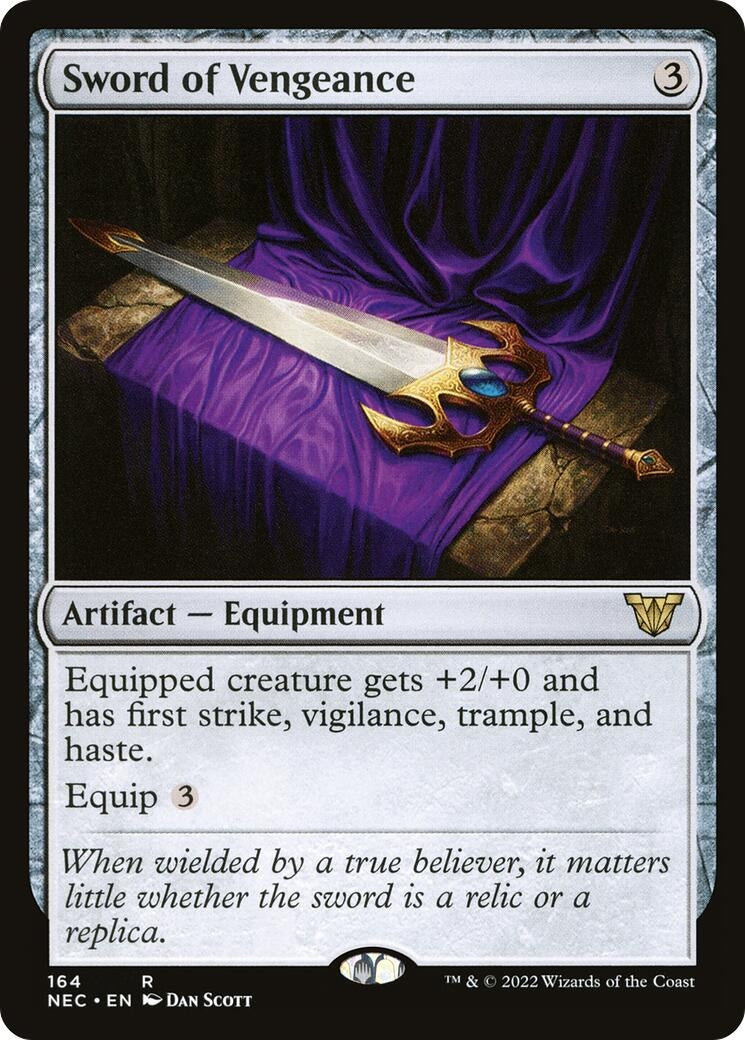 Image for Sword of Vengeance (Commander: Kamigawa: Neon Dynasty) (164) - Magic: The Gathering