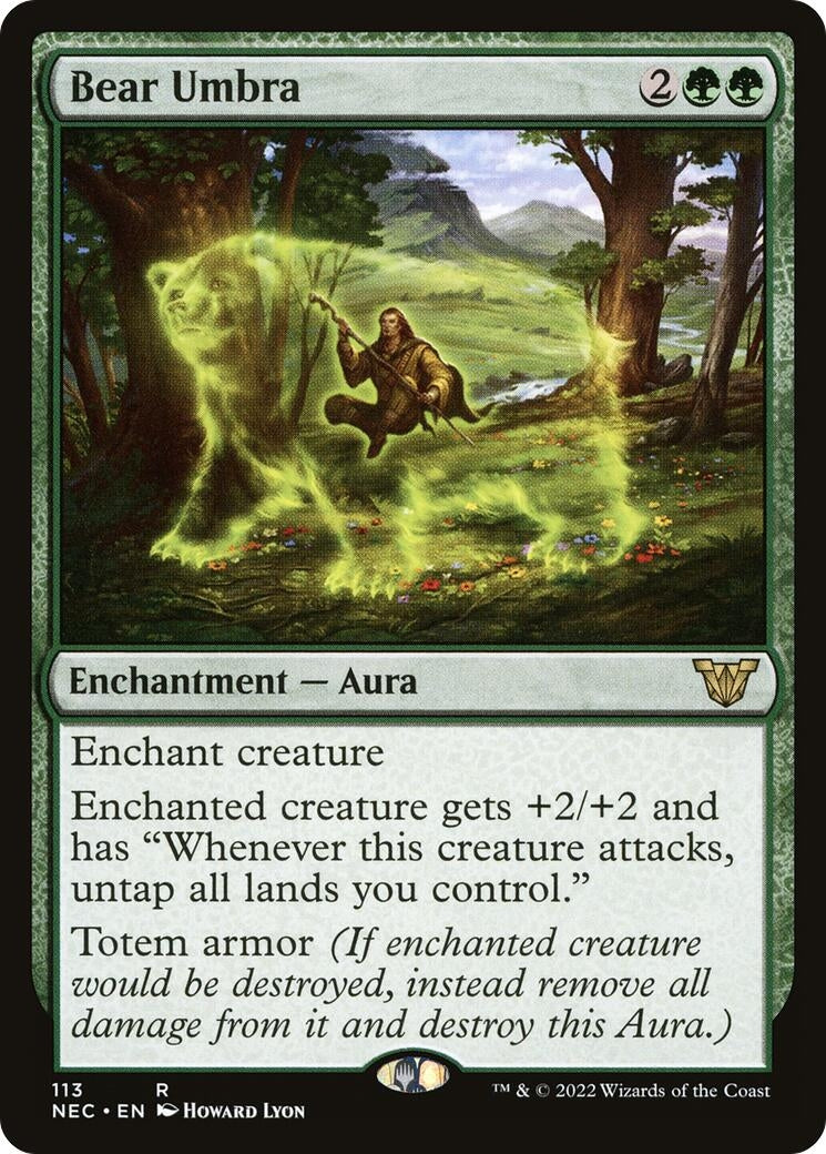 Image for Bear Umbra (Commander: Kamigawa: Neon Dynasty) (113) - Magic: The Gathering