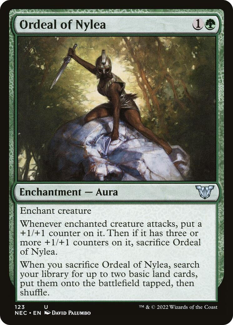 Image for Ordeal of Nylea (Commander: Kamigawa: Neon Dynasty) (123) - Magic: The Gathering