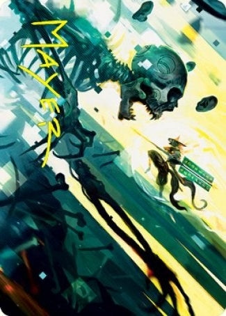 Image for Repel the Vile Art Card (Gold-Stamped Signature) (Art Series: Kamigawa: Neon Dynasty) (4) - Magic: The Gathering