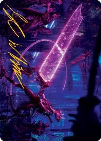 Image for Enormous Energy Blade Art Card (Gold-Stamped Signature) (Art Series: Kamigawa: Neon Dynasty) (16) - Magic: The Gathering