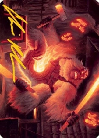 Image for Kami of Industry Art Card (Gold-Stamped Signature) (Art Series: Kamigawa: Neon Dynasty) (17) - Magic: The Gathering