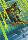 Image for Bamboo Grove Archer Art Card (Gold-Stamped Signature) (Art Series: Kamigawa: Neon Dynasty) (20) - Magic: The Gathering