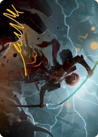 Image for Raiyuu, Storm's Edge Art Card (Gold-Stamped Signature) (Art Series: Kamigawa: Neon Dynasty) (31) - Magic: The Gathering