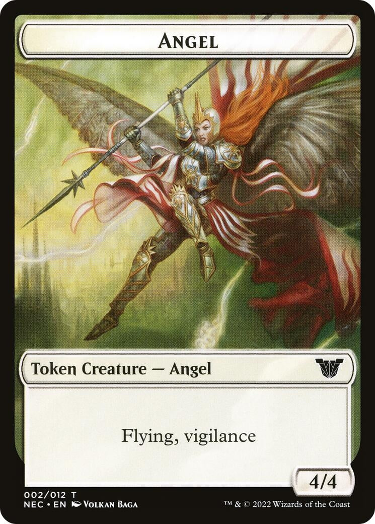 Image for Angel // Elephant Double-Sided Token (Commander: Kamigawa: Neon Dynasty) (2 // 8) - Magic: The Gathering