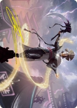 Image for Naomi, Pillar of Order Art Card (Gold-Stamped Signature) (Art Series: Kamigawa: Neon Dynasty) (35) - Magic: The Gathering