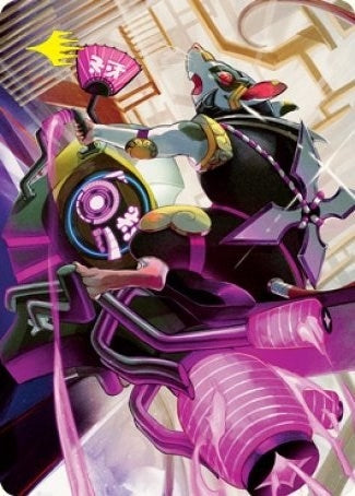 Image for Nashi, Moon Sage's Scion Art Card (Gold-Stamped Signature) (Art Series: Kamigawa: Neon Dynasty) (59) - Magic: The Gathering