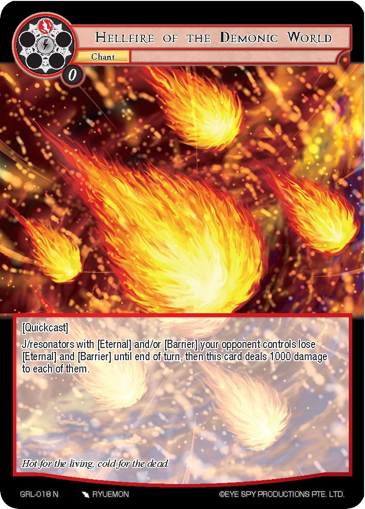 Image for Hellfire of the Demonic World (Game of Gods: Reloaded) (GRL-018) - Force of Will