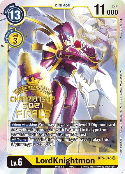 Image for LordKnightmon (2021 Championship Finals Event Pack Alt-Art Gold Stamp Set) (BT05) (5045)