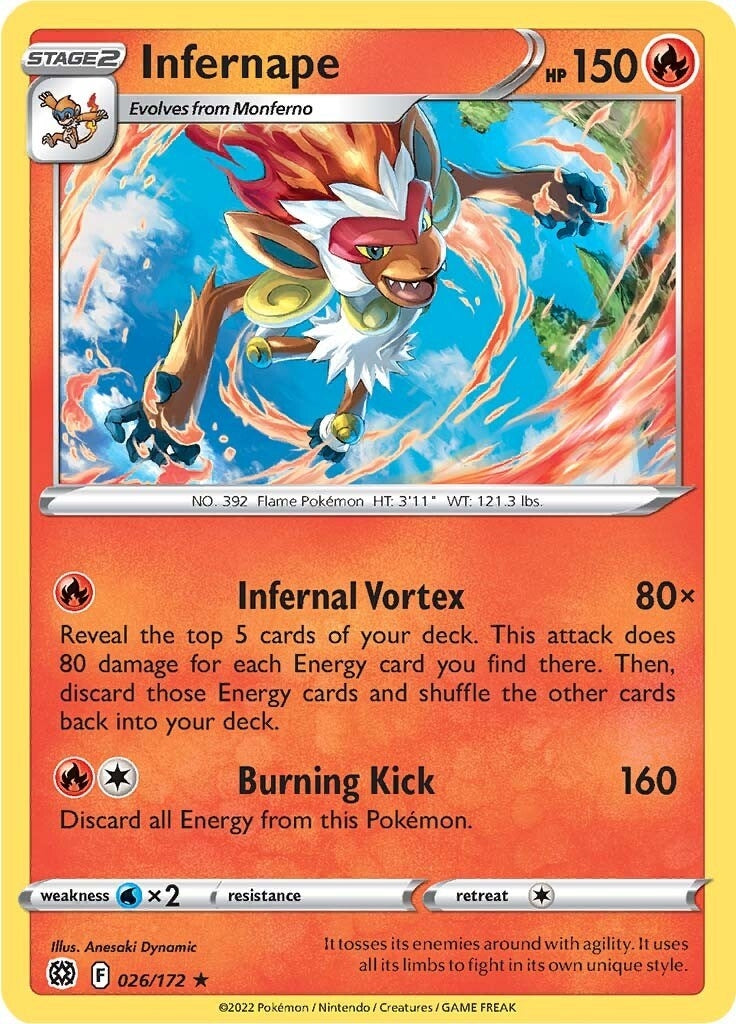 Image for Infernape (SWSH09: Brilliant Stars) (026/172) - Pokemon