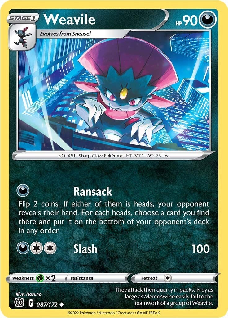 Image for Weavile (SWSH09: Brilliant Stars) (087/172) - Pokemon