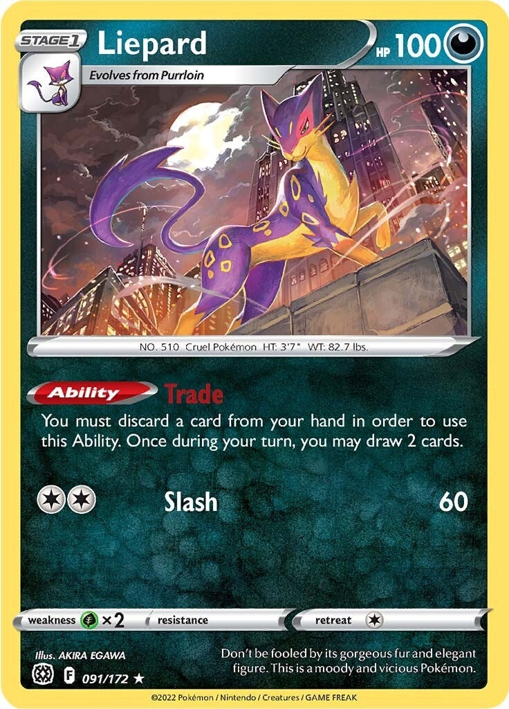 Image for Liepard (SWSH09: Brilliant Stars) (091/172) - Pokemon