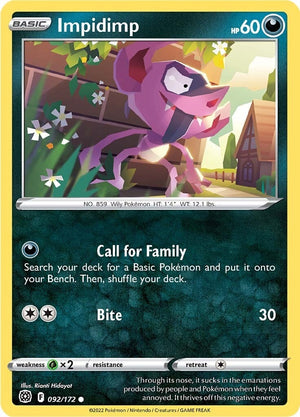 Image for Impidimp (SWSH09: Brilliant Stars) (092/172) - Pokemon