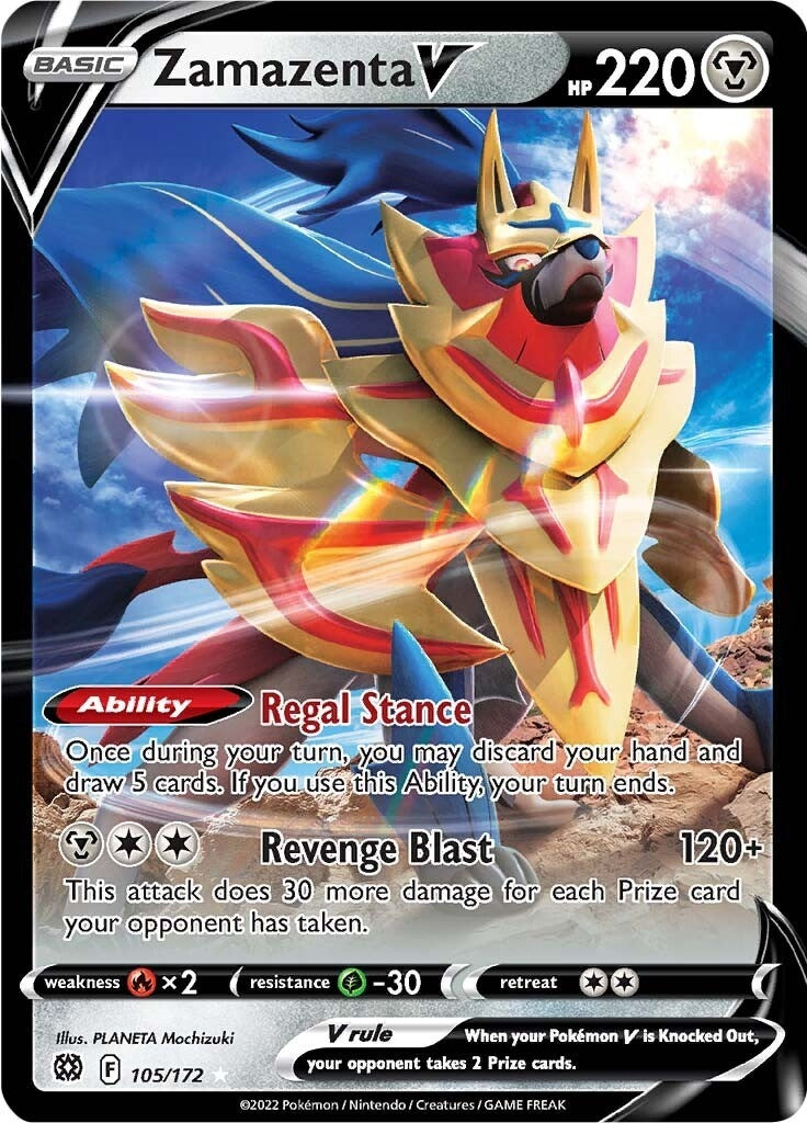 Image for Zamazenta V (SWSH09: Brilliant Stars) (105/172) - Pokemon