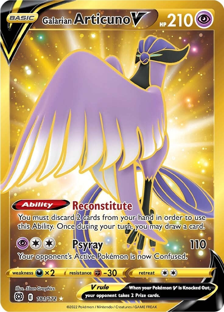 Image for Galarian Articuno V (Secret) (SWSH09: Brilliant Stars) (181/172) - Pokemon