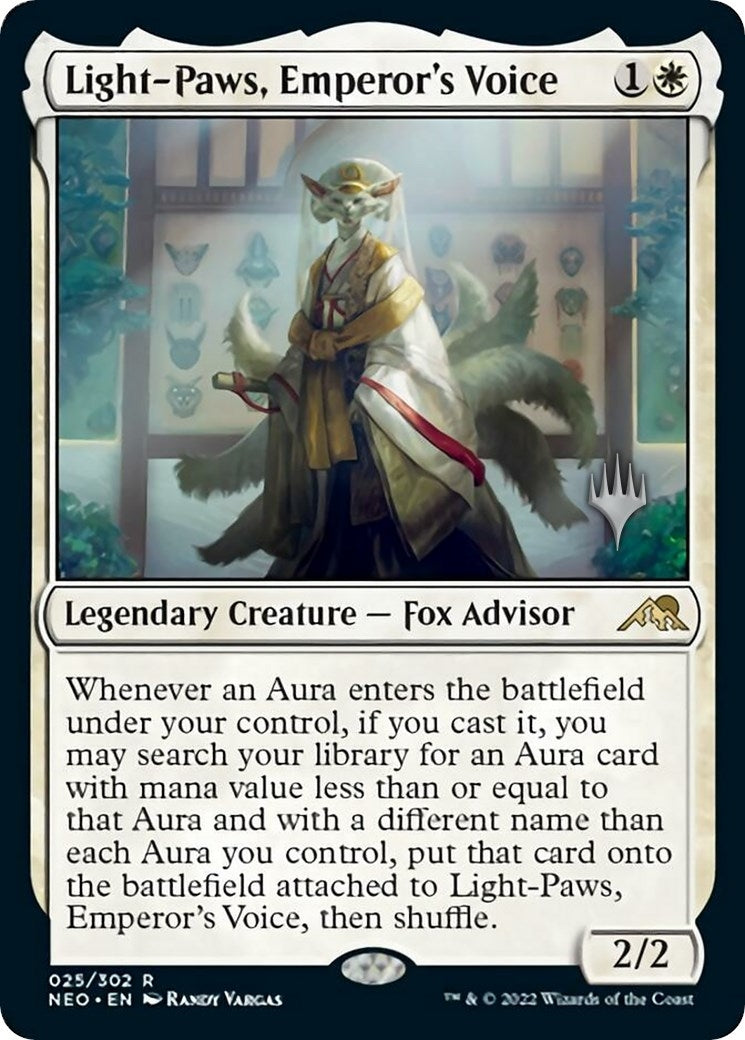 Image for Light-Paws, Emperor's Voice (Promo Pack: Kamigawa: Neon Dynasty) (25) - Magic: The Gathering
