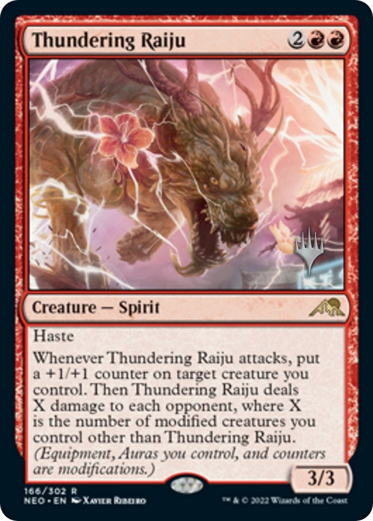 Image for Thundering Raiju (Promo Pack: Kamigawa: Neon Dynasty) (166) - Magic: The Gathering
