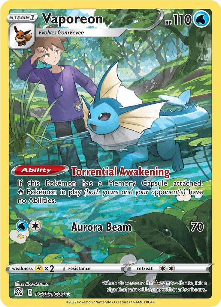 Image for Vaporeon (SWSH09: Brilliant Stars Trainer Gallery) (TG02/TG30) - Pokemon