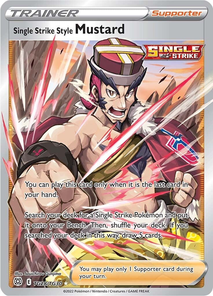 Image for Single Strike Style Mustard (SWSH09: Brilliant Stars Trainer Gallery) (TG28/TG30) - Pokemon