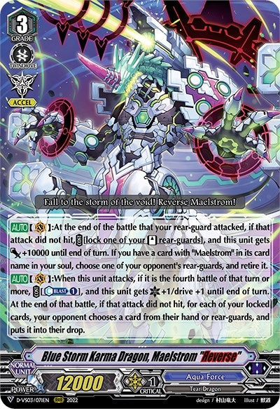 Image for Blue Storm Karma Dragon, Maelstrom "Reverse" (D-VS03: V Clan Collection Vol.3) (D-VS03/071EN) - Cardfight Vanguard