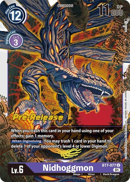 Image for Nidhoggmon (BT07_PR) (BT7-077 U) - Digimon Card Game
