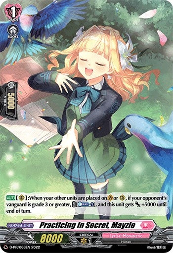 Image for Practicing in Secret, Mayzie (Holo Foil) (D Promo Cards) (D-PR/063EN) - Cardfight Vanguard