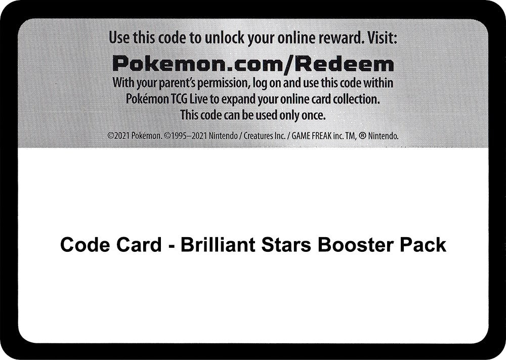 Image for Code Card - Brilliant Stars Booster Pack - Pokemon