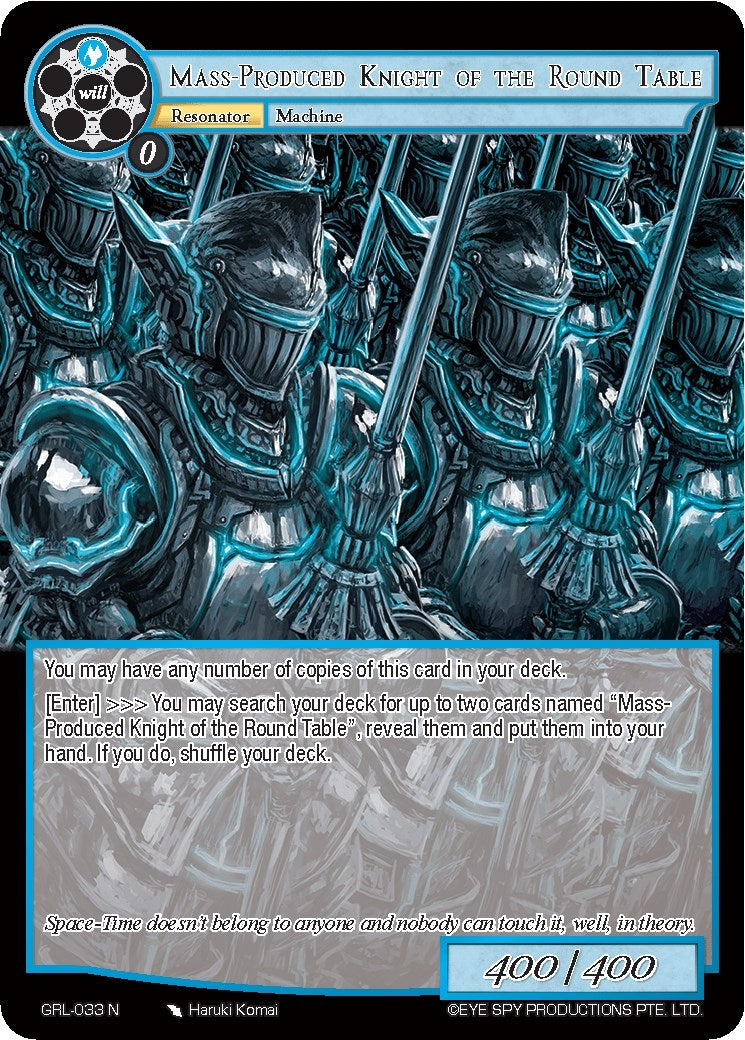 Image for Mass-Produced Knight of the Round Table (Game of Gods: Reloaded) (GRL-033) - Force of Will