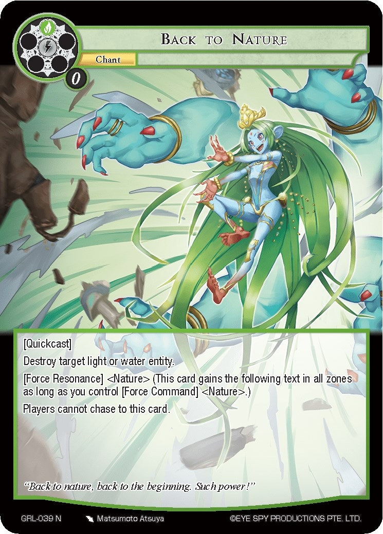Image for Back to Nature (Game of Gods: Reloaded) (GRL-039) - Force of Will