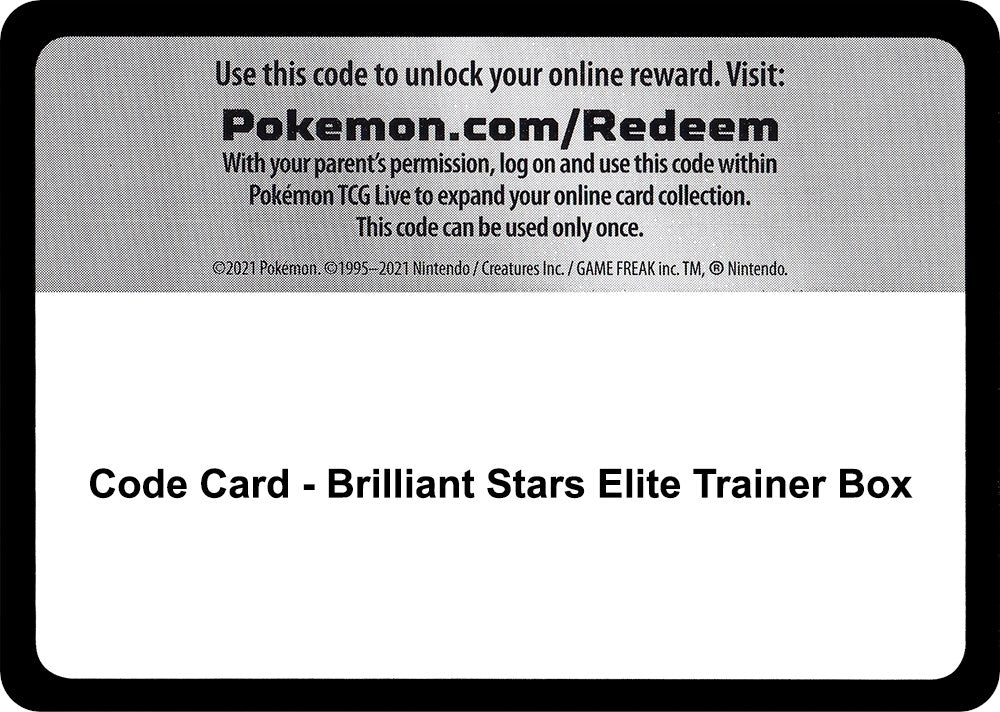 Image for Code Card - Brilliant Stars Elite Trainer Box - Pokemon