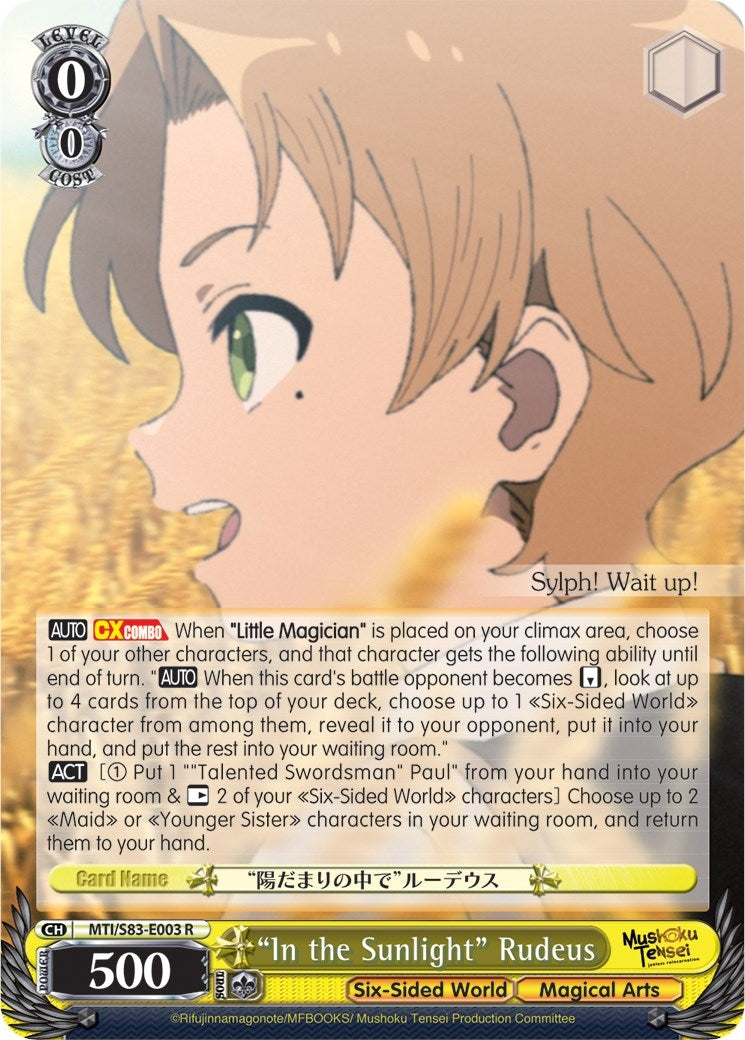 Image for "In the Sunlight" Rudeus (Mushoku Tensei: Jobless Reincarnation) (MTI/S83-E003 R) - Weiss Schwarz