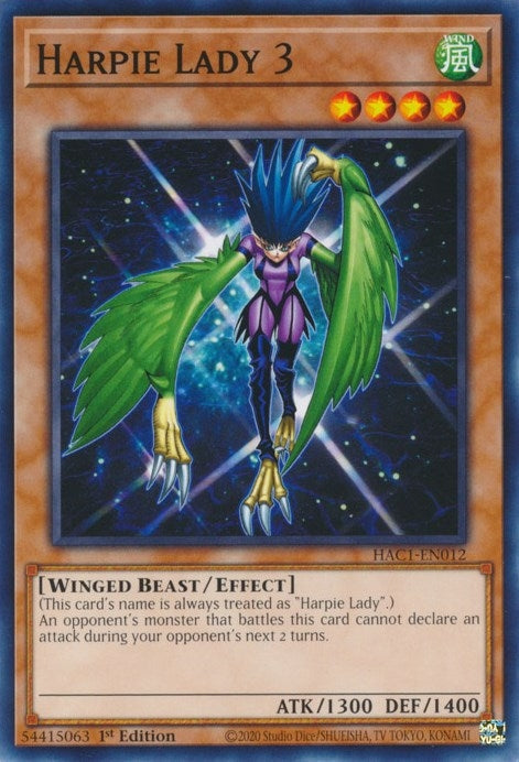 Image for Harpie Lady 3 (Hidden Arsenal: Chapter 1) (HAC1-EN012) - YuGiOh