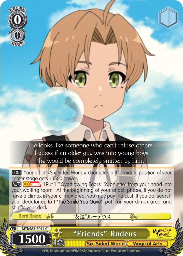 Image for "Friends" Rudeus (Mushoku Tensei: Jobless Reincarnation) (MTI/S83-E011 C) - Weiss Schwarz