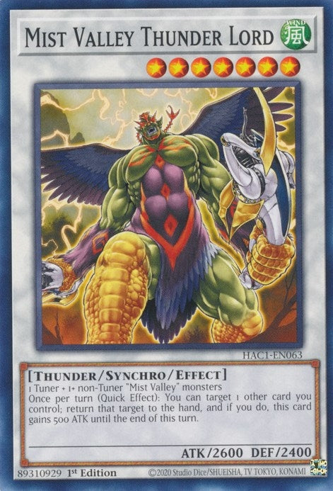 Image for Mist Valley Thunder Lord (Hidden Arsenal: Chapter 1) (HAC1-EN063) - YuGiOh