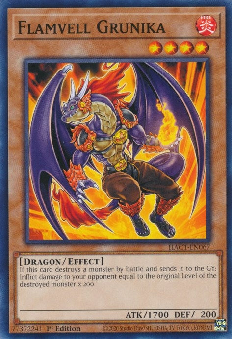 Image for Flamvell Grunika (Hidden Arsenal: Chapter 1) (HAC1-EN067) - YuGiOh