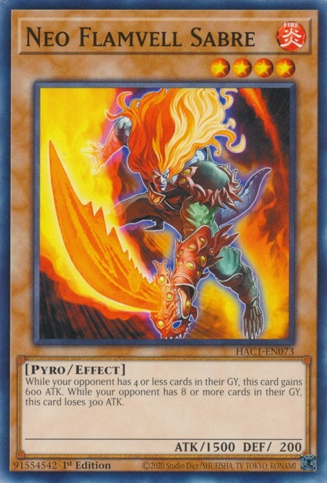 Image for Neo Flamvell Sabre (Hidden Arsenal: Chapter 1) (HAC1-EN073) - YuGiOh