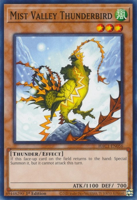 Image for Mist Valley Thunderbird (Hidden Arsenal: Chapter 1) (HAC1-EN056) - YuGiOh